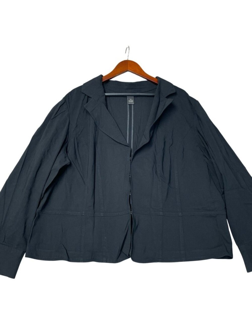 Lane Bryant Women's 28 Black Hook & Eye Closure Jacket Rayon Blend i2062